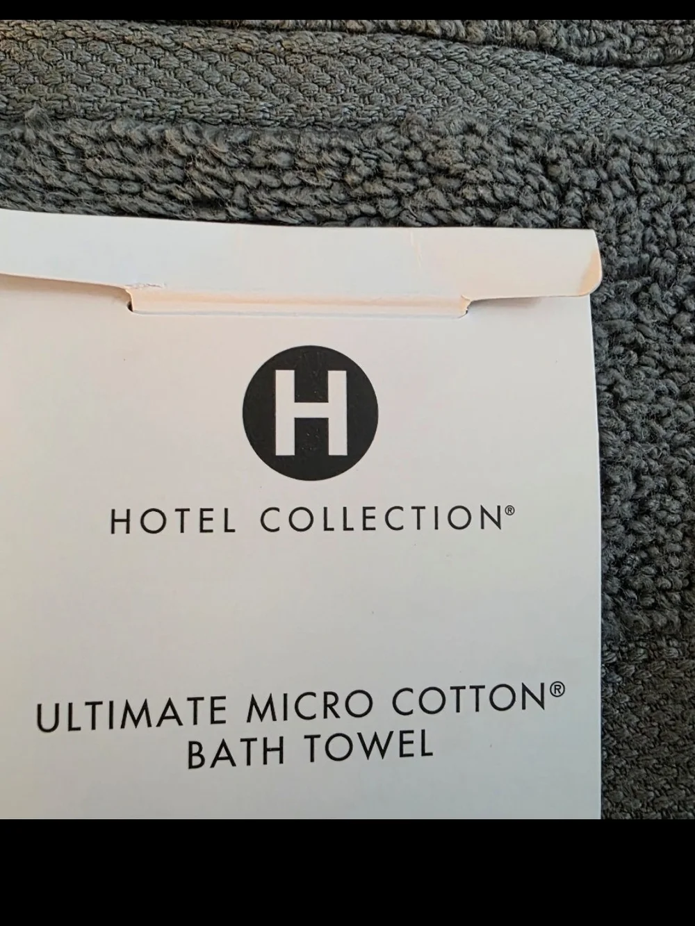 2. Hotel Collection Micro Cotton Bath Towel - Charcoal